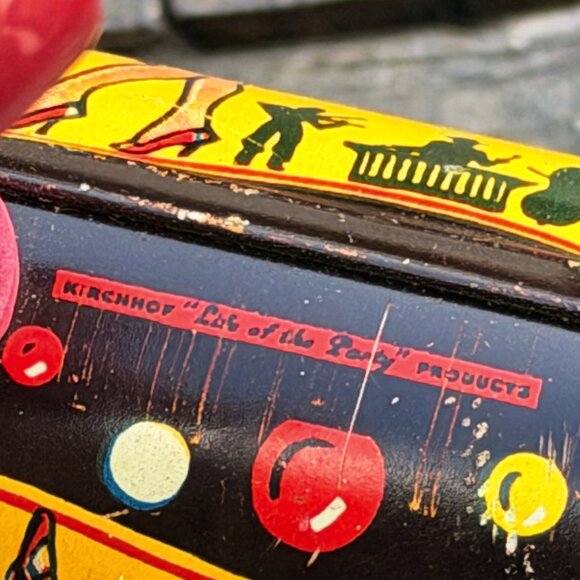 Vintage 1950's Kirchhof Tin Litho "Life of The Party" Noisemaker New Years Eve - Picture 11 of 12